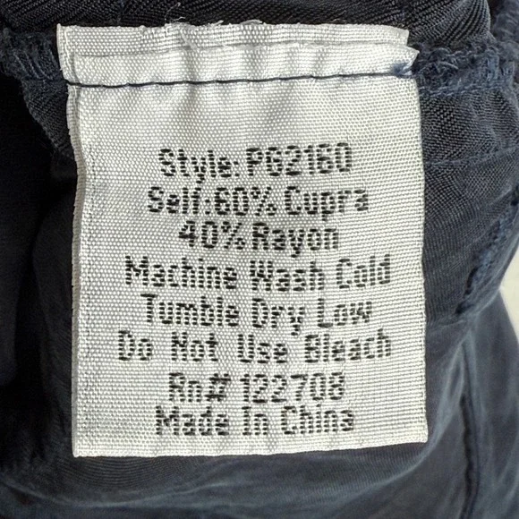 Johnny‎ Was Marika Cupro Pants Unisex 2 Cargo Utility Pockets Lightweight PG2160 - Picture 14 of 14